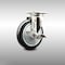 Service Caster 5 Inch 316SS Black Polyurethane Wheel Swivel Top Plate Caster with Brake SCC SCC-SS31620S514-PPUB-BLK-TLB - alternate 1